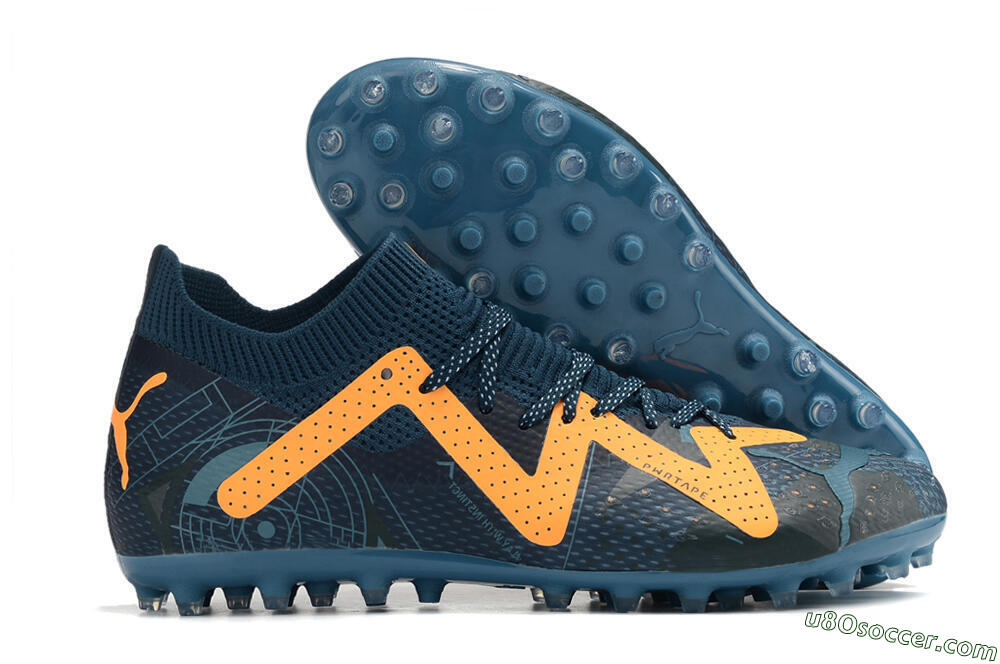 Puma Future Ultimate AG Artificial Grass Soccer Cleats - Blue/Yellow 1