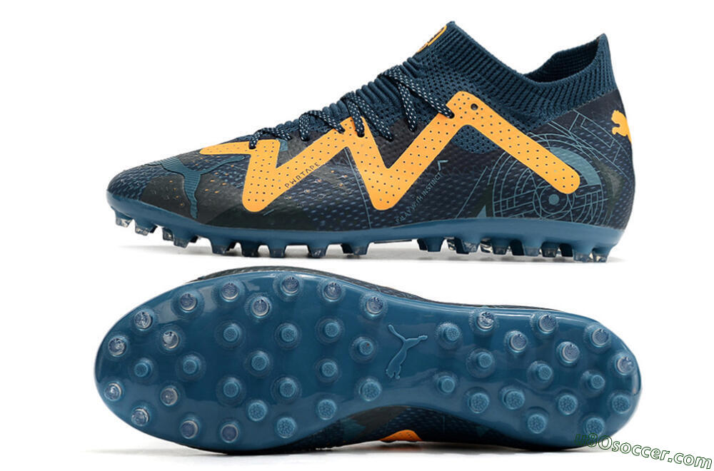 Puma Future Ultimate AG Artificial Grass Soccer Cleats - Blue/Yellow 0