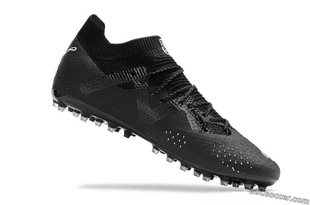 Puma Future Ultimate AG Artificial Grass Soccer Cleats - Black/White 4