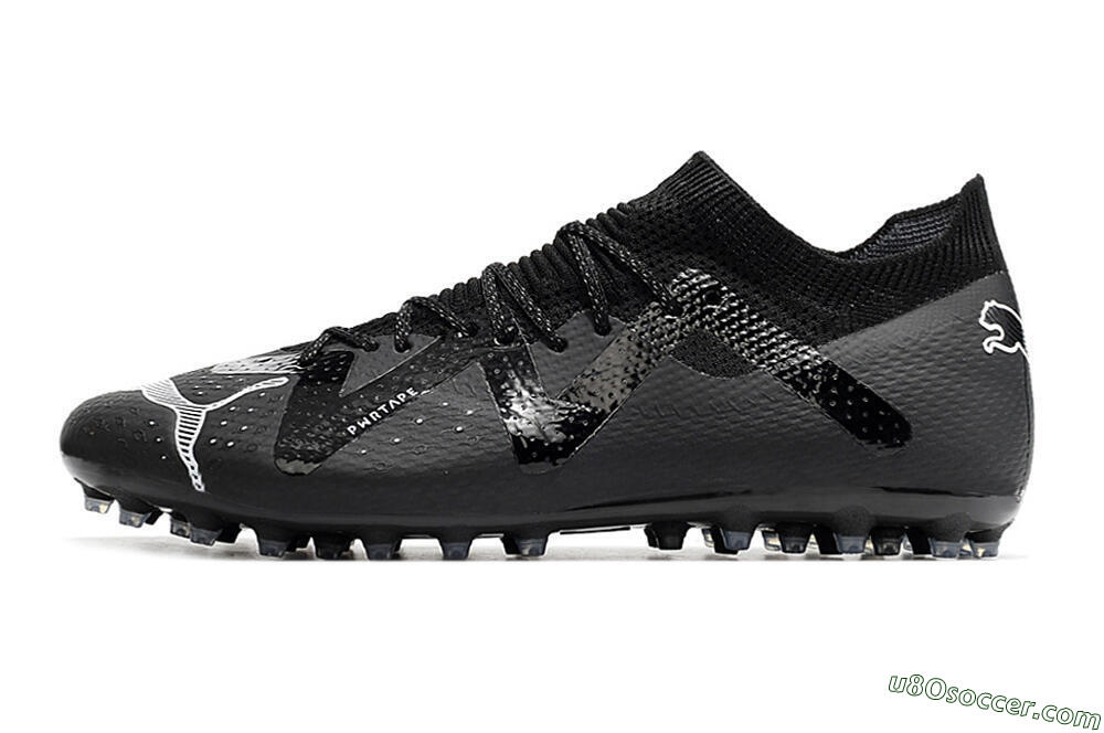 Puma Future Ultimate AG Artificial Grass Soccer Cleats - Black/White 2
