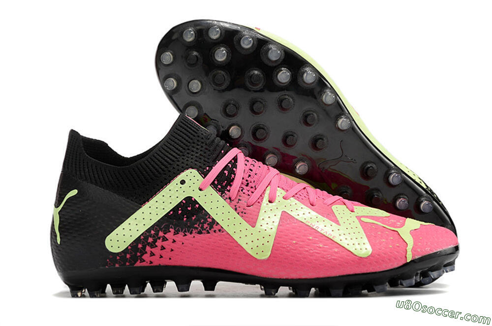 Puma Future Ultimate AG Artificial Grass Soccer Cleats - Yellow/Pink/Black 1