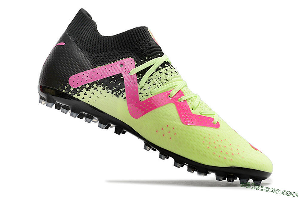 Puma Future Ultimate AG Artificial Grass Soccer Cleats - Yellow/Pink/Black 4