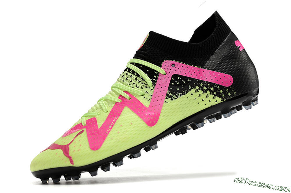 Puma Future Ultimate AG Artificial Grass Soccer Cleats - Yellow/Pink/Black 5
