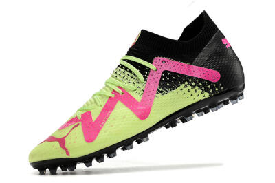 Puma Future Ultimate AG Artificial Grass Soccer Cleats - Yellow/Pink/Black