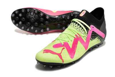 Puma Future Ultimate AG Artificial Grass Soccer Cleats - Yellow/Pink/Black