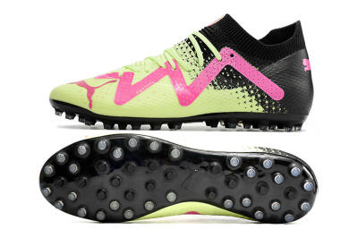 Puma Future Ultimate AG Artificial Grass Soccer Cleats - Yellow/Pink/Black