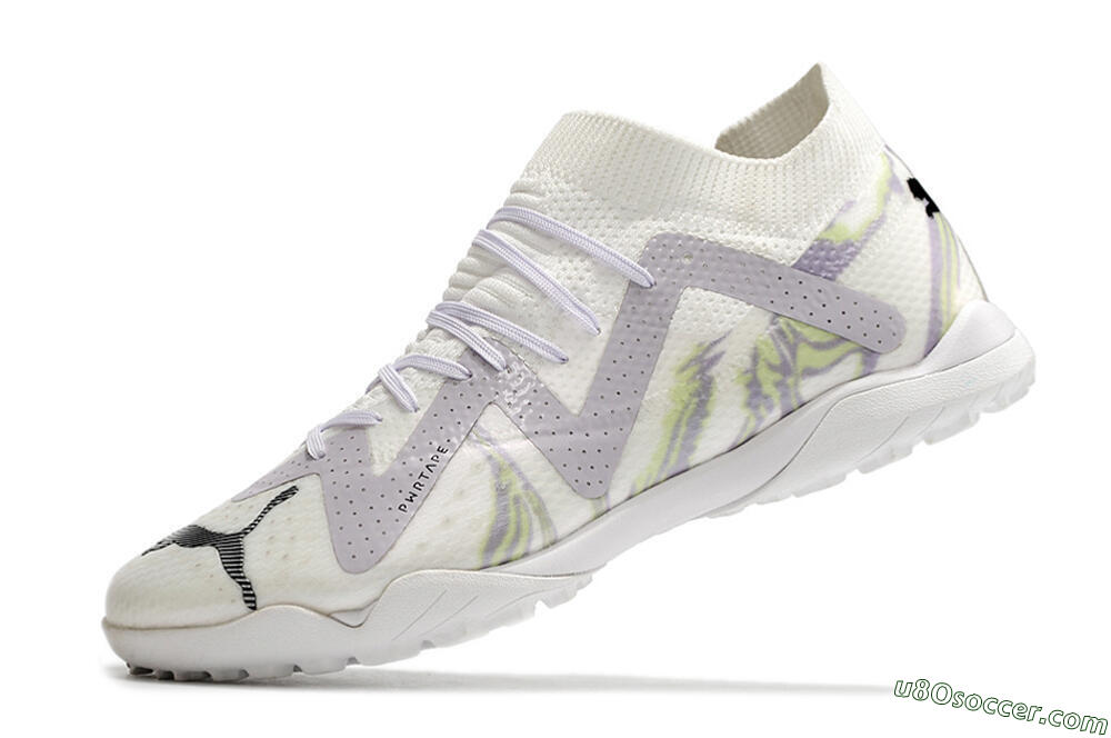 Puma Future X Powercat Tokyo Match TF Artificial Turf Soccer Shoes - White/Grey/Black 5