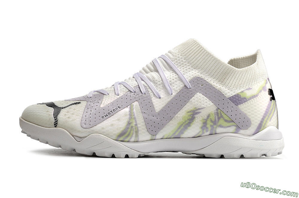 Puma Future X Powercat Tokyo Match TF Artificial Turf Soccer Shoes - White/Grey/Black 2