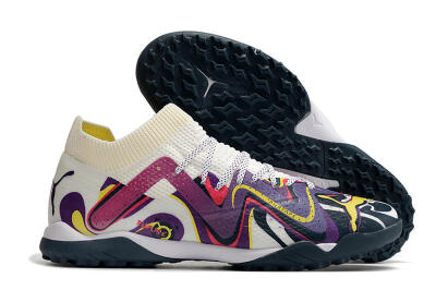Puma Future X Powercat Tokyo Match TF Artificial Turf Soccer Shoes - Purple/White/Yellow