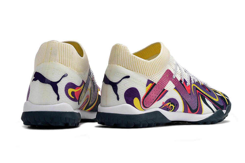 Puma Future X Powercat Tokyo Match TF Artificial Turf Soccer Shoes - Purple/White/Yellow 6