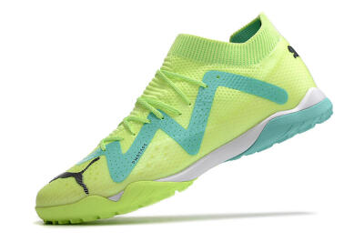 Puma Future X Powercat Tokyo Match TF Artificial Turf Soccer Shoes - Green/Blue/Black