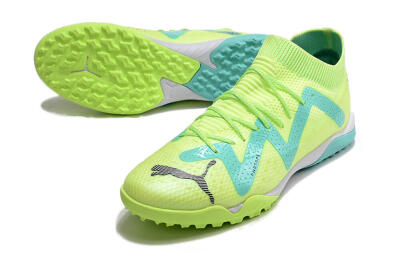 Puma Future X Powercat Tokyo Match TF Artificial Turf Soccer Shoes - Green/Blue/Black