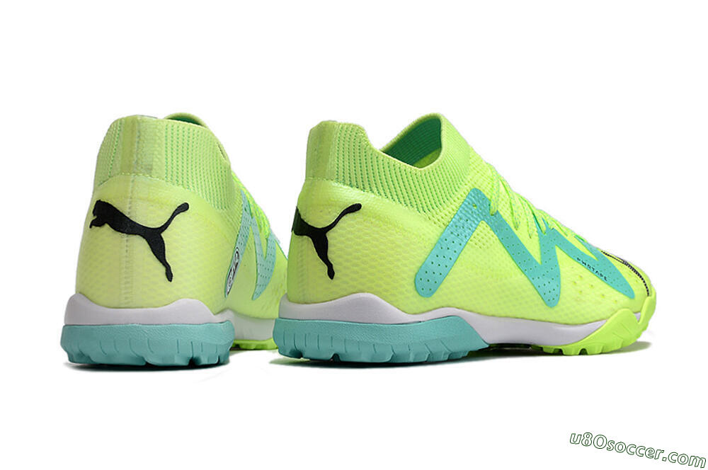 Puma Future X Powercat Tokyo Match TF Artificial Turf Soccer Shoes - Green/Blue/Black 6