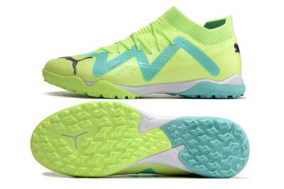Puma Future X Powercat Tokyo Match TF Artificial Turf Soccer Shoes - Green/Blue/Black