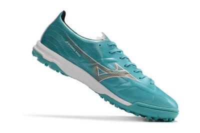 Mizuno Alpha Made in Japan TF Artificial Turf Soccer Shoes - Blue/Silver/White