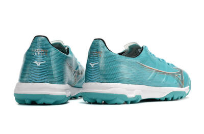 Mizuno Alpha Made in Japan TF Artificial Turf Soccer Shoes - Blue/Silver/White