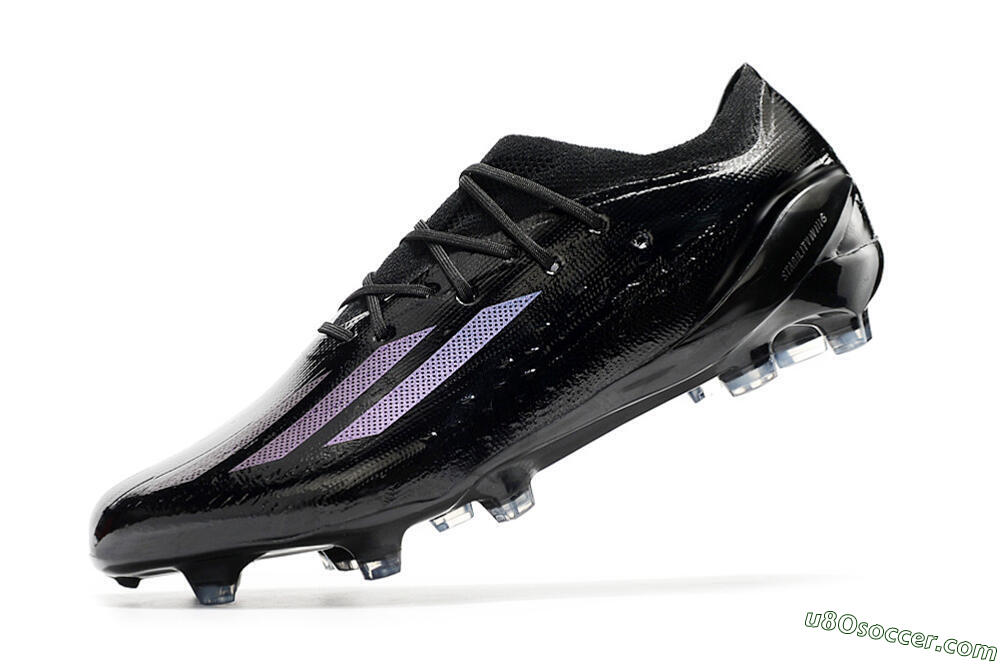 Adidas X Speedportal.1 FG Firm Ground Soccer Cleats - Black/Purple 5