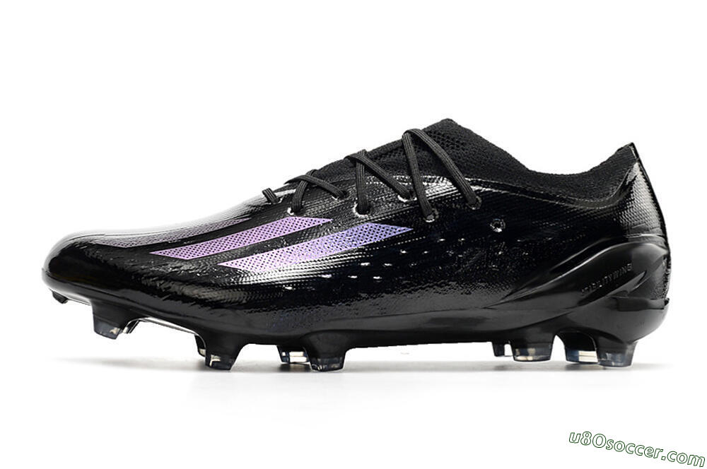 Adidas X Speedportal.1 FG Firm Ground Soccer Cleats - Black/Purple 2