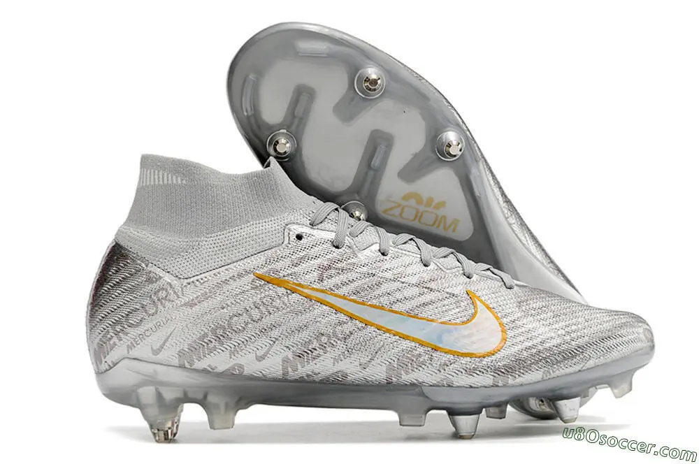 エアレジェンドSG SG Soccer Cleats in Silver and Orange: Elite Nike Air Zoom