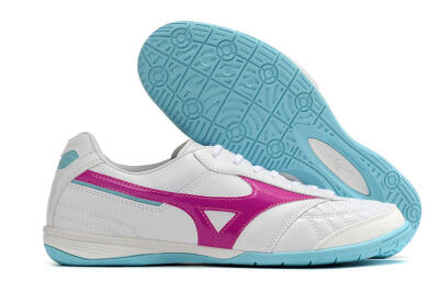 Mizuno Morelia Sala Japn IC Indoor & Futsal Soccer Shoes - White/Pink/Blue