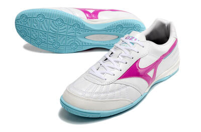 Mizuno Morelia Sala Japn IC Indoor & Futsal Soccer Shoes - White/Pink/Blue