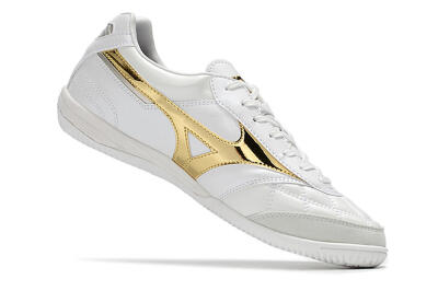 Mizuno Morelia Sala Japn IC Indoor & Futsal Soccer Shoes - White/Gold