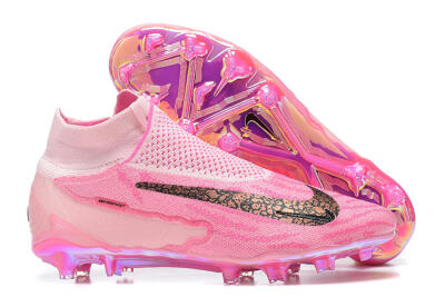 Nike Phantom GX Elite DF Link FG Firm Ground Soccer Cleats - Pink/Black/Gold