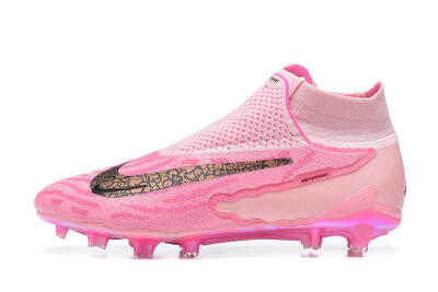 Nike Phantom GX Elite DF Link FG Firm Ground Soccer Cleats - Pink/Black/Gold