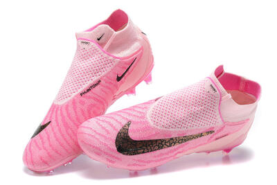 Nike Phantom GX Elite DF Link FG Firm Ground Soccer Cleats - Pink/Black/Gold