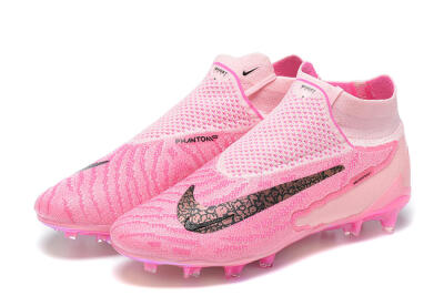 Nike Phantom GX Elite DF Link FG Firm Ground Soccer Cleats - Pink/Black/Gold