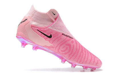Nike Phantom GX Elite DF Link FG Firm Ground Soccer Cleats - Pink/Black/Gold