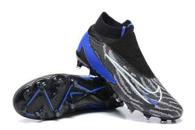 Nike Phantom GX Elite DF Link FG Firm Ground Soccer Cleats - Black/White/Blue