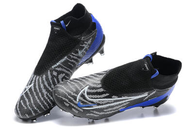 Nike Phantom GX Elite DF Link FG Firm Ground Soccer Cleats - Black/White/Blue