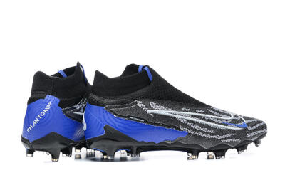 Nike Phantom GX Elite DF Link FG Firm Ground Soccer Cleats - Black/White/Blue