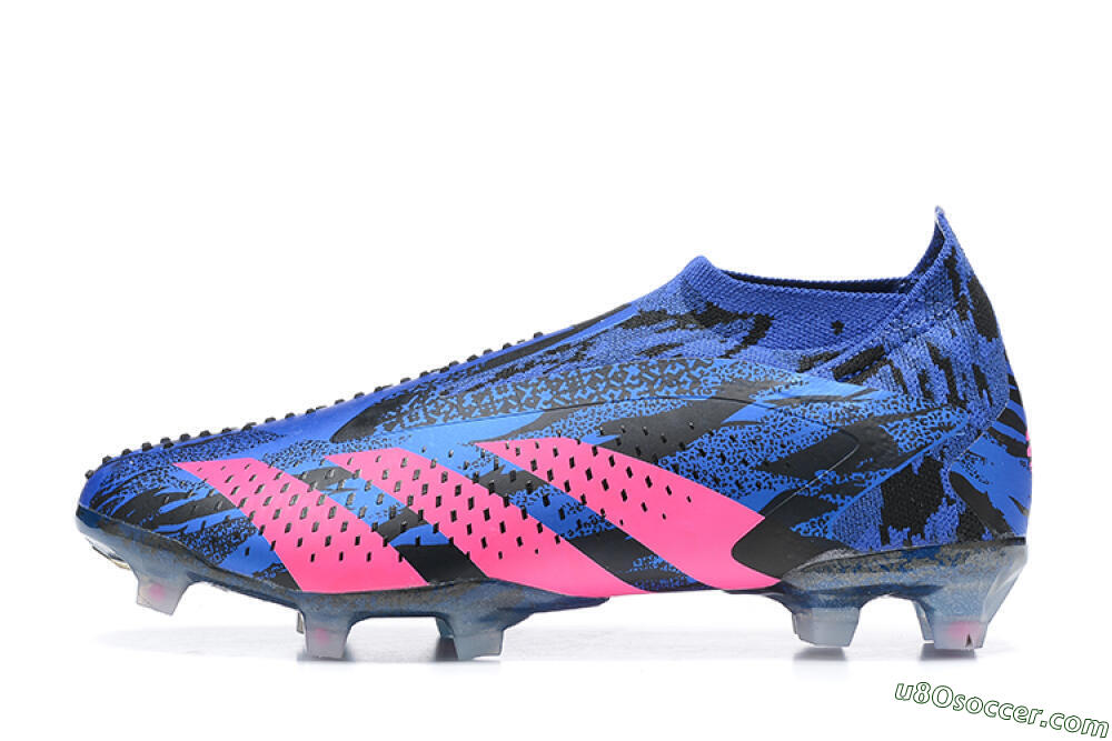 Paul Pogba x Adidas Predator Accuracy+ FG Firm Ground Soccer Cleats - Blue/Black/Pink 2