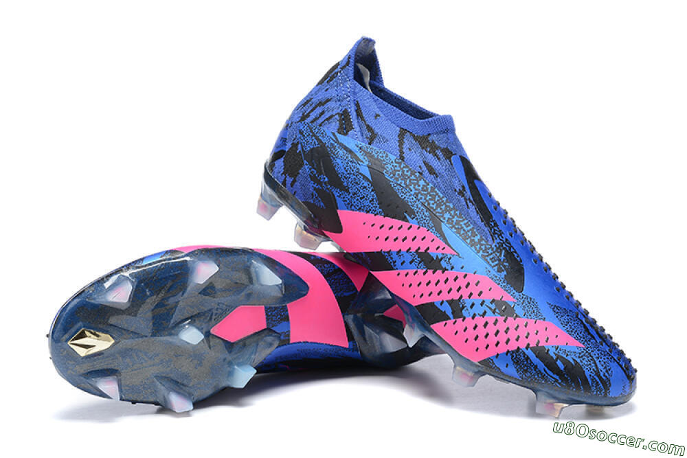 Paul Pogba x Adidas Predator Accuracy+ FG Firm Ground Soccer Cleats - Blue/Black/Pink 4