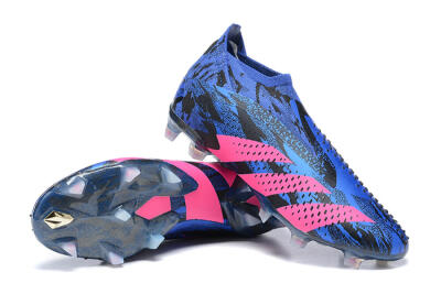Paul Pogba x Adidas Predator Accuracy+ FG Firm Ground Soccer Cleats - Blue/Black/Pink