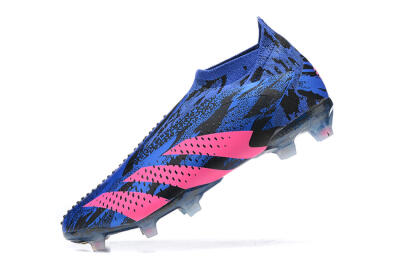 Paul Pogba x Adidas Predator Accuracy+ FG Firm Ground Soccer Cleats - Blue/Black/Pink