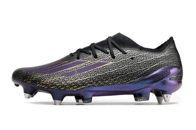 Adidas X Speedportal.1 FG Firm Ground Soccer Cleats - Black/Sliver/Purple