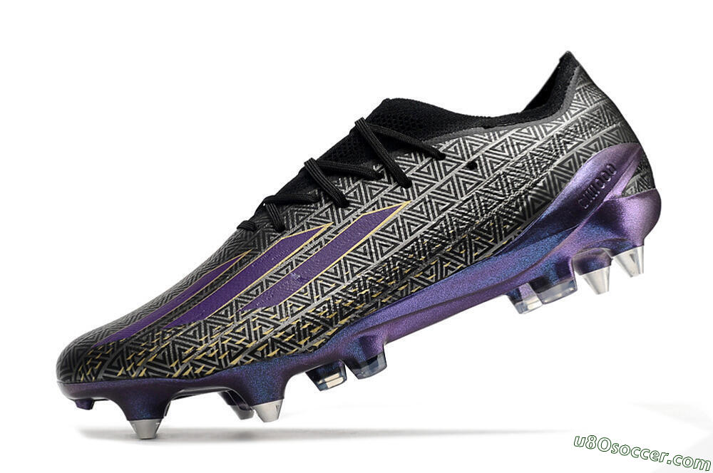 Adidas X Speedportal.1 FG Firm Ground Soccer Cleats - Black/Sliver/Purple 5
