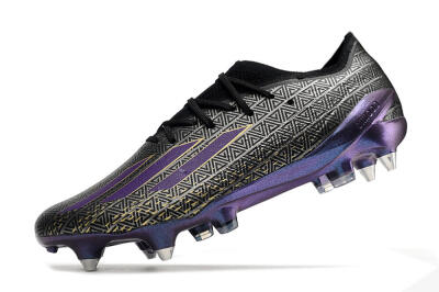 Adidas X Speedportal.1 FG Firm Ground Soccer Cleats - Black/Sliver/Purple