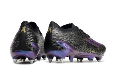 Adidas X Speedportal.1 FG Firm Ground Soccer Cleats - Black/Sliver/Purple