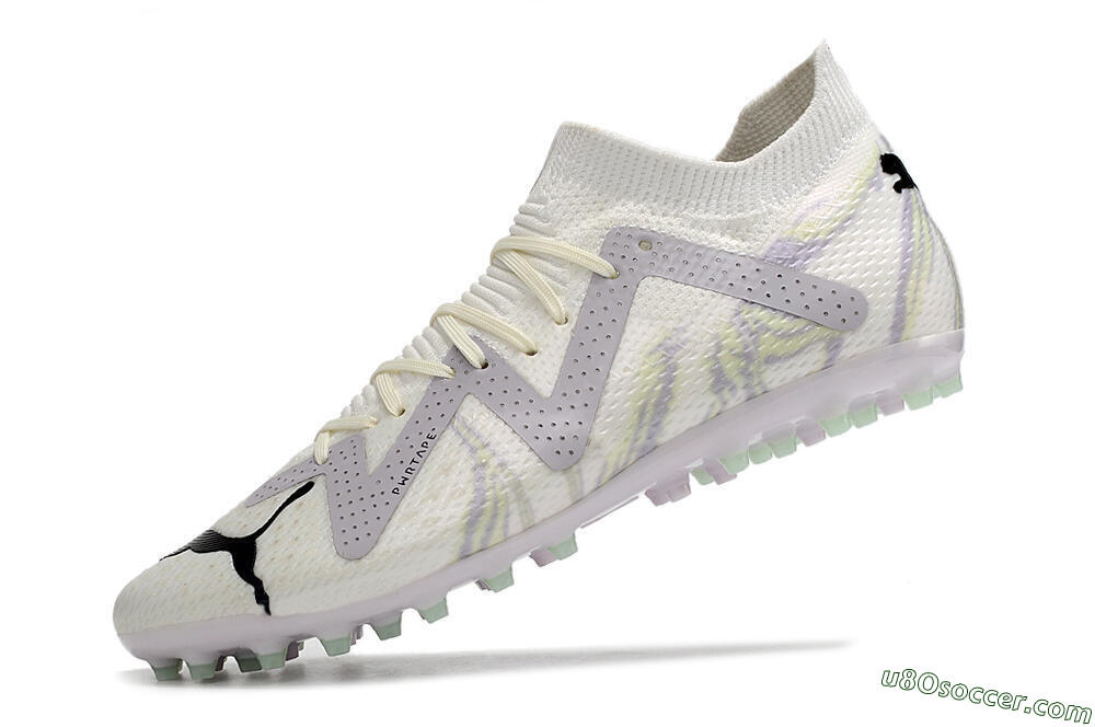 Puma Future Ultimate AG Artificial Grass Soccer Cleats - White/Grey 5