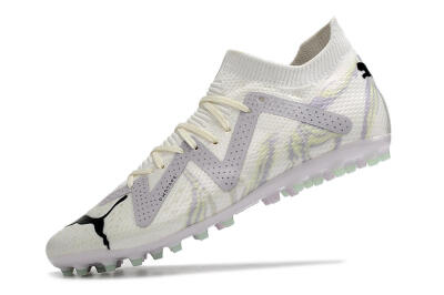 Puma Future Ultimate AG Artificial Grass Soccer Cleats - White/Grey