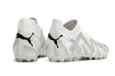 Puma Future Ultimate AG Artificial Grass Soccer Cleats - White/Grey