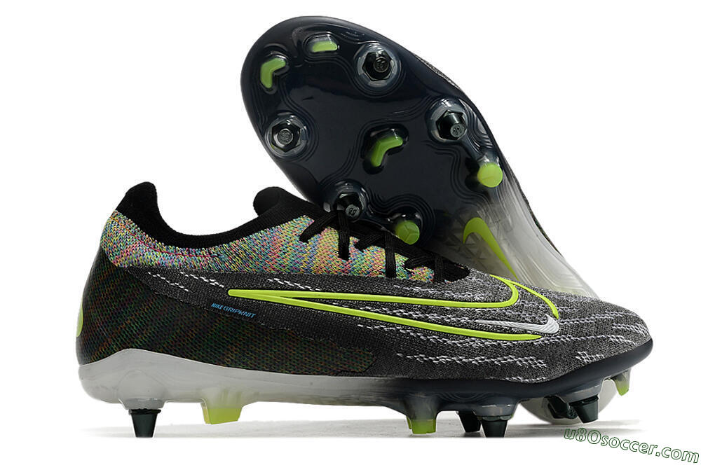 Nike Phantom GX Elite SG Soft Ground Soccer Cleats - Grey/Rainbow 1