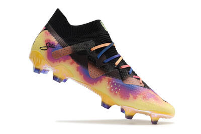 Puma Future Ultimate FG Firm Ground Soccer Cleats - Black/Purple/Yellow
