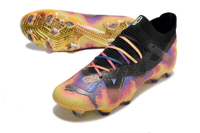 Puma Future Ultimate FG Firm Ground Soccer Cleats - Black/Purple/Yellow