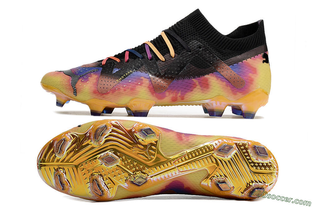 Puma Future Ultimate FG Firm Ground Soccer Cleats - Black/Purple/Yellow 0