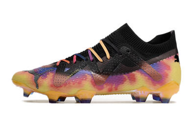 Puma Future Ultimate FG Firm Ground Soccer Cleats - Black/Purple/Yellow